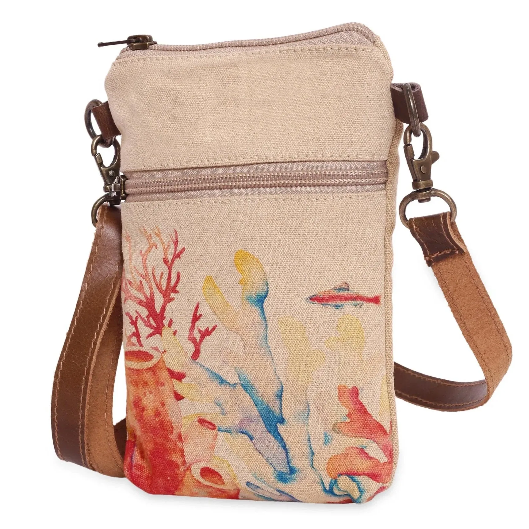 Cott N Curls "Corals" Slim Sling Bag