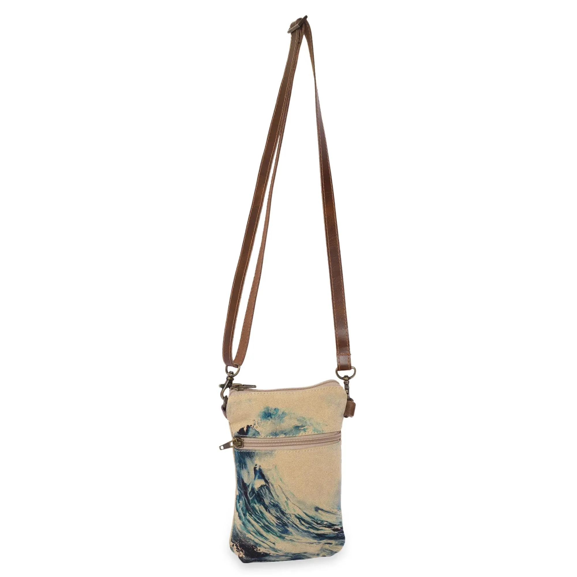 Cott N Curls "Great Wave" Slim Sling Bag