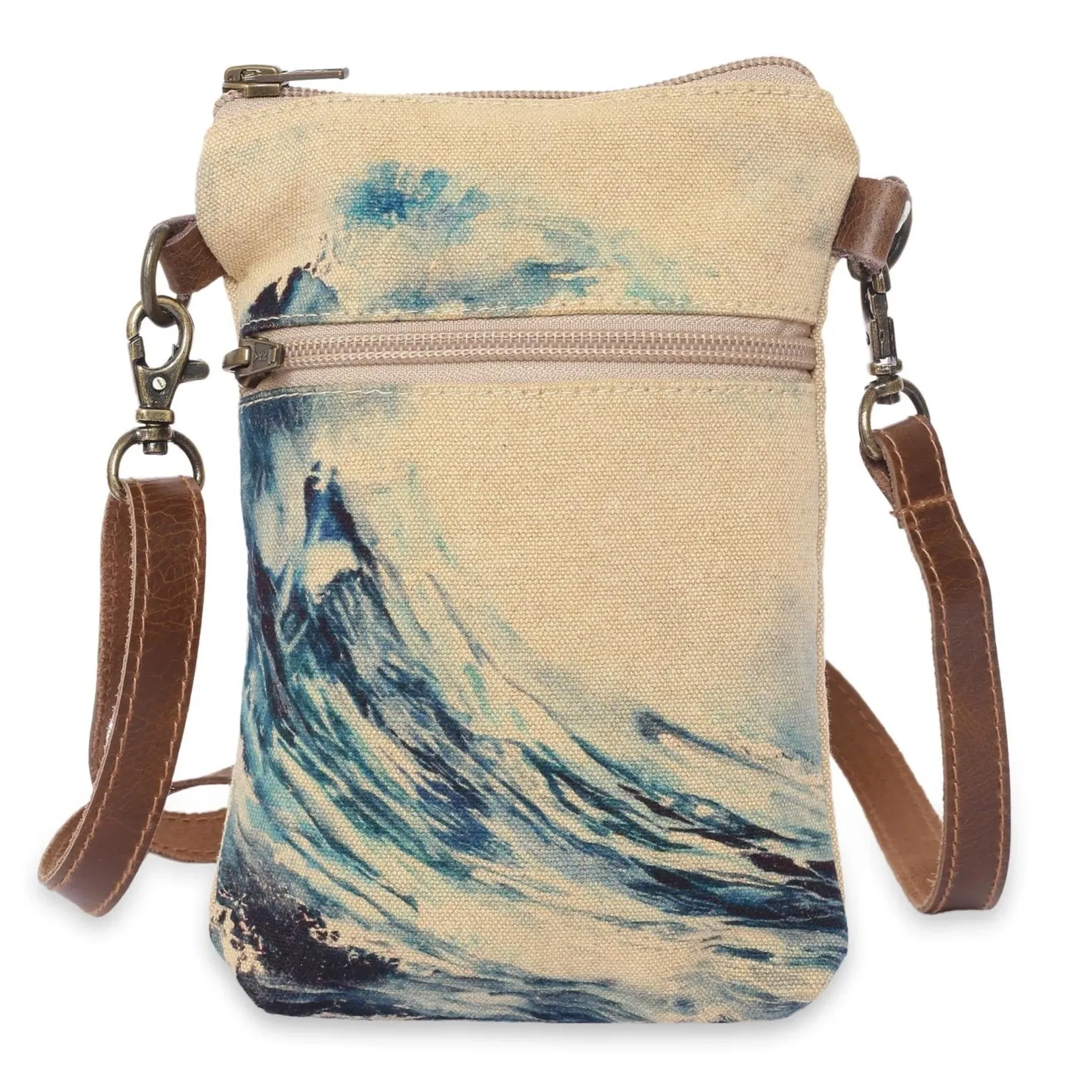 Cott N Curls "Great Wave" Slim Sling Bag