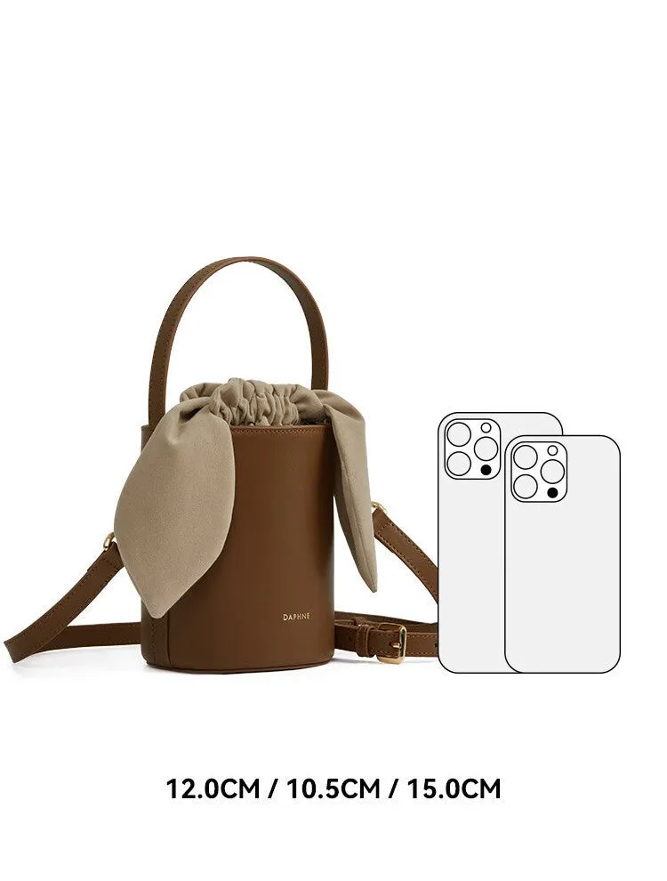 Cowhide Bucket Bag Female