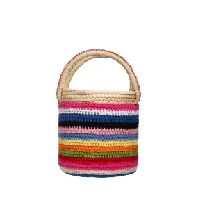 Crochet Bucket Rainbow