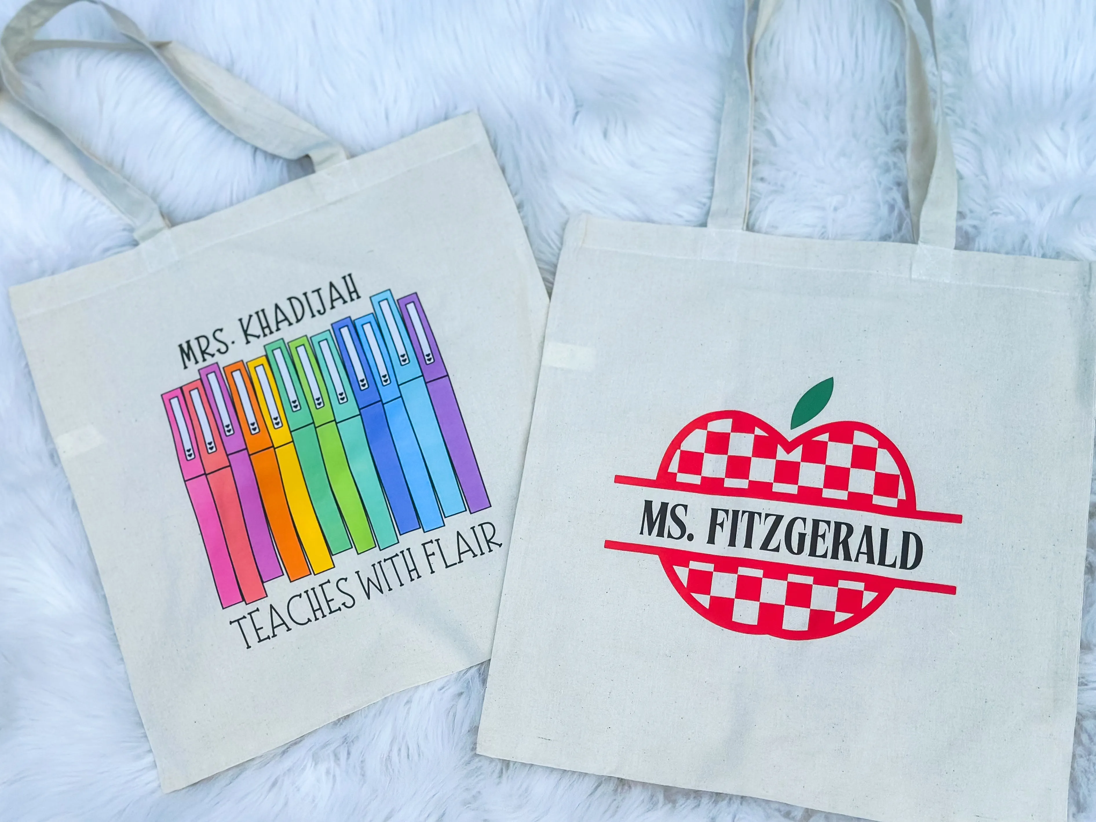 Custom Canvas Tote Bag Teacher Edition