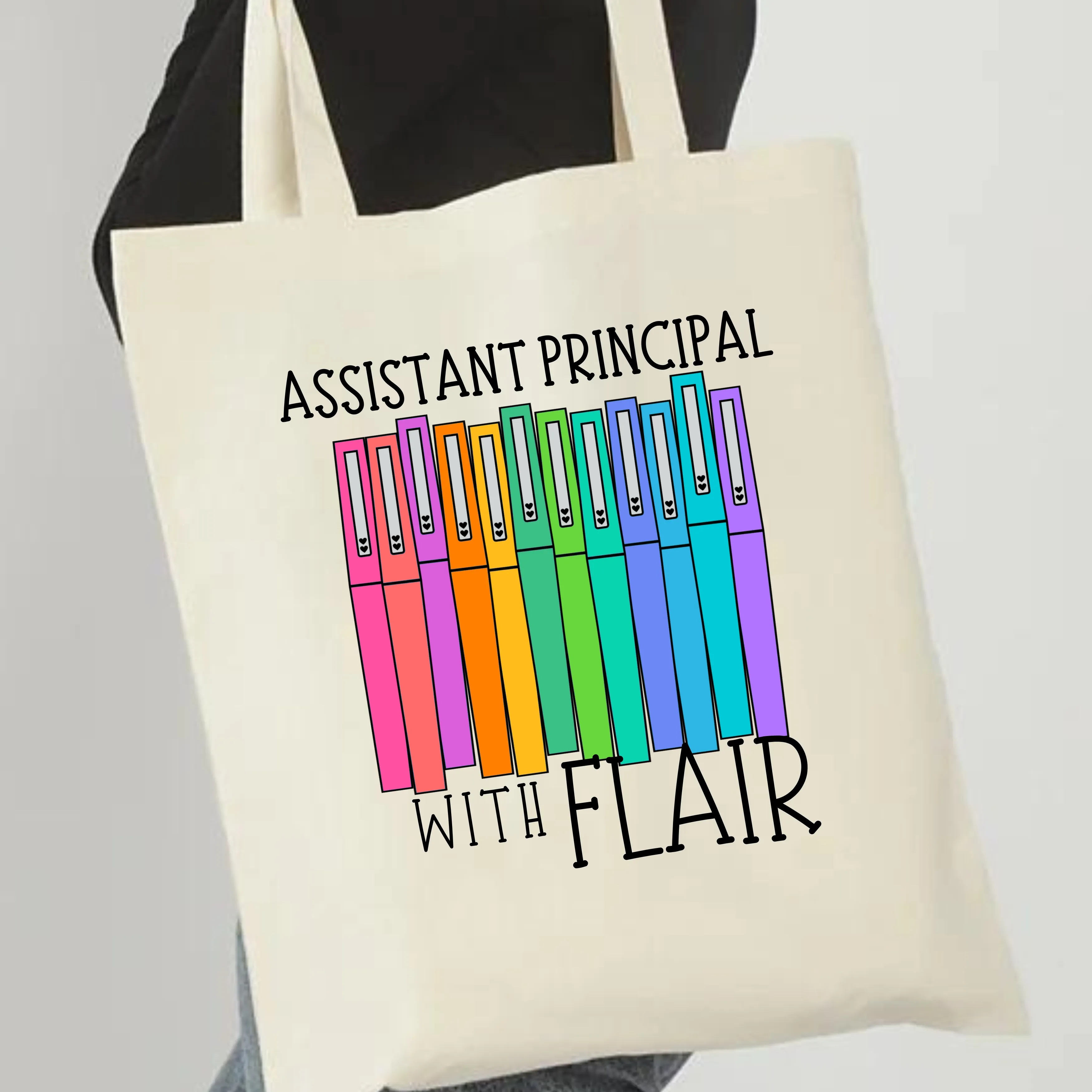 Custom Canvas Tote Bag Teacher Edition