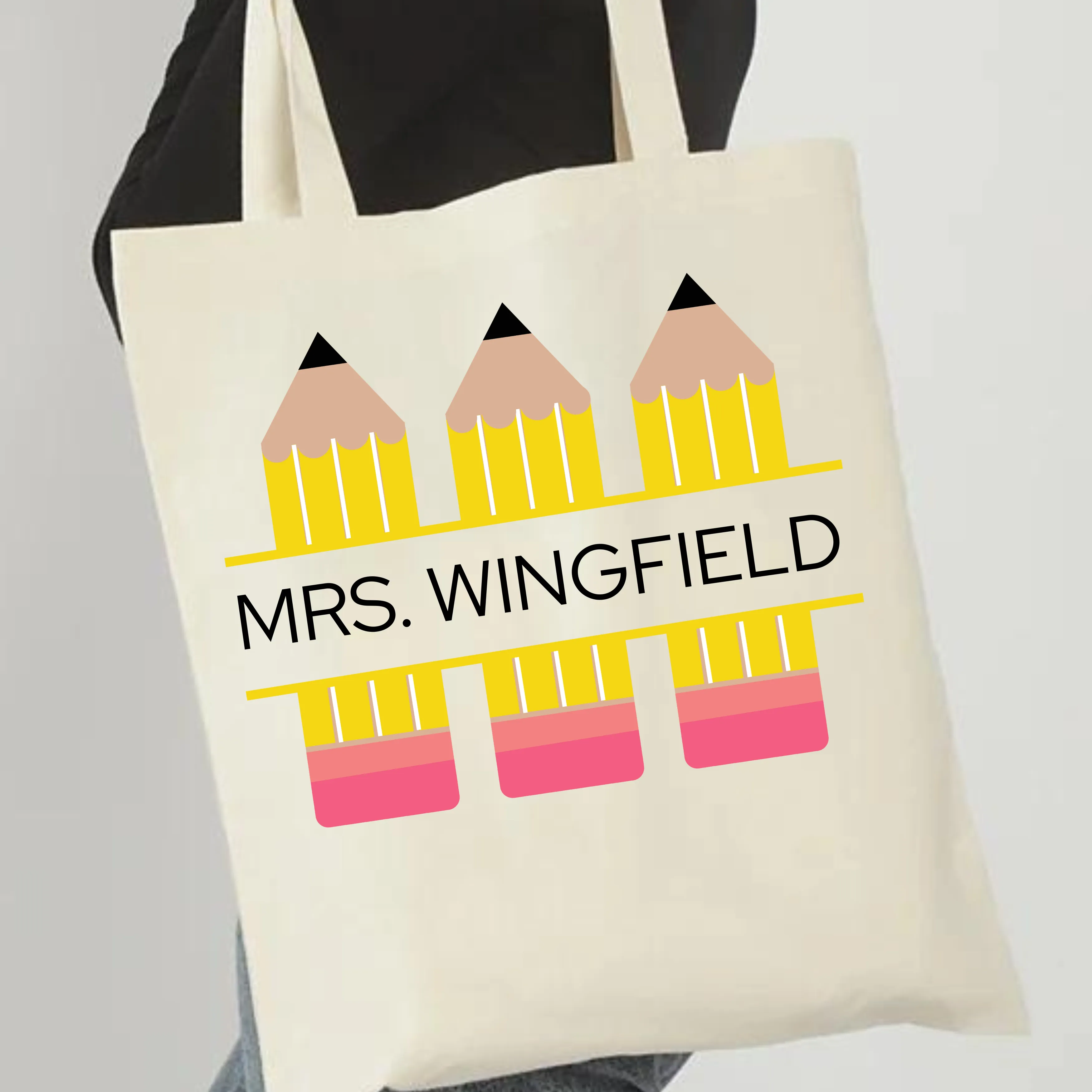 Custom Canvas Tote Bag Teacher Edition