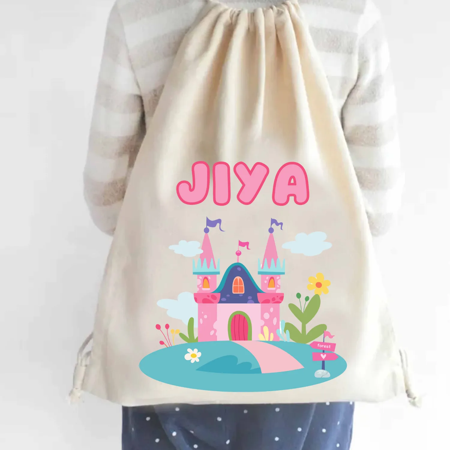 Custom Drawstring Bag - Princess Palace