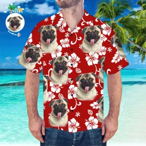 Custom Hawaiian Shirt with Husband Face Personalised Short-Sleeve Hawaiian Shirt