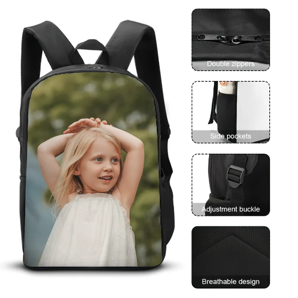 Custom Photo Backpack, Back To School Gifts For Kids, Picture Backpack, Customized Backpack