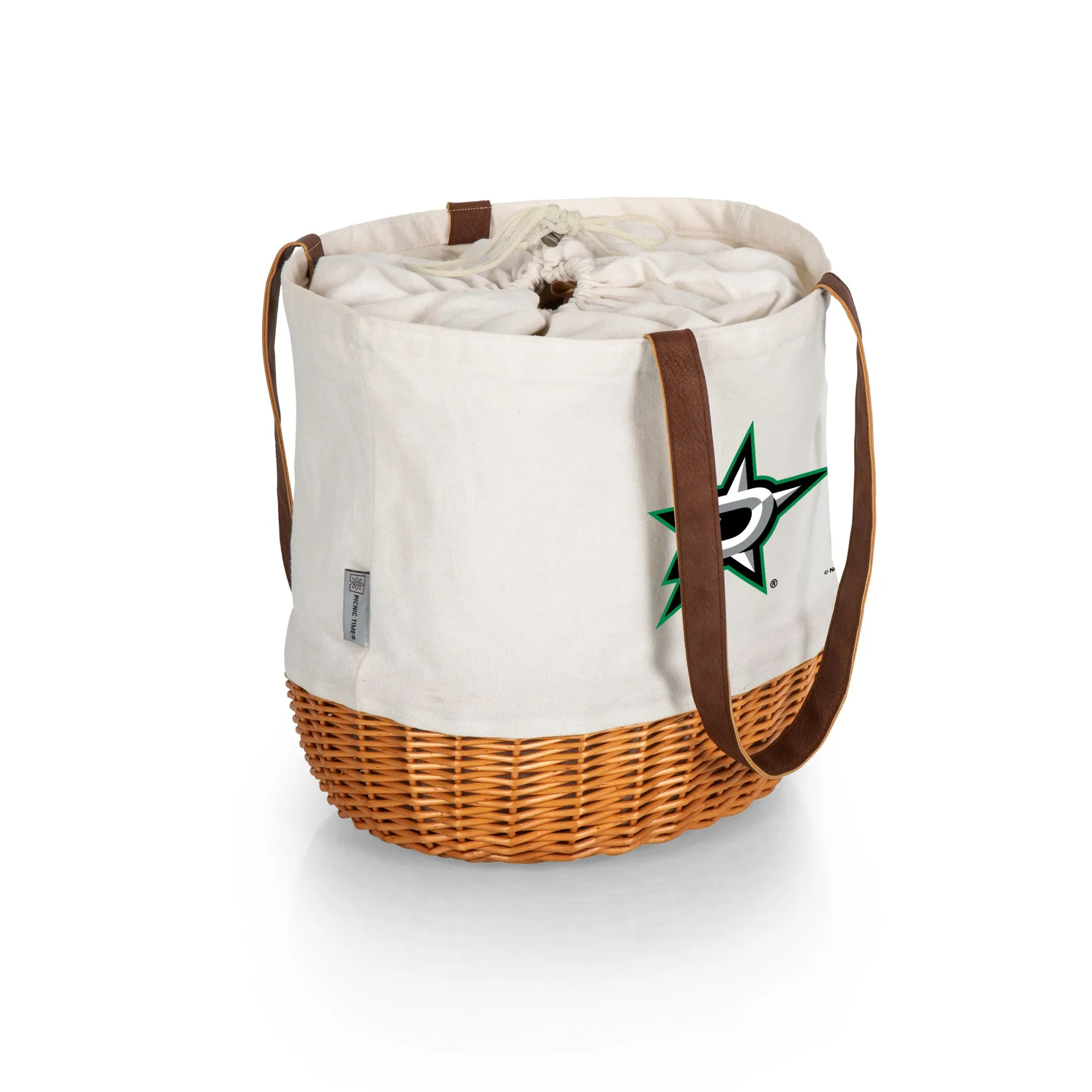 Dallas Stars - Coronado Canvas and Willow Basket Tote