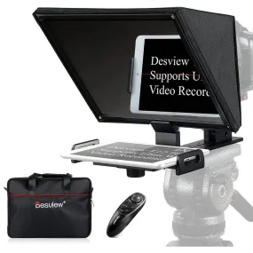 DESVIEW T12 Teleprompter for Smartphone/Tablet/DSLR with Remote Controller