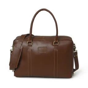 Dixon Brown Buffalo Leather Laptop Office Briefcase