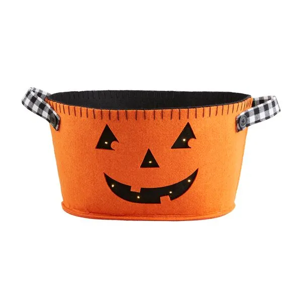 Double Side Light Up Ghost & Jack-O-Lantern Bucket