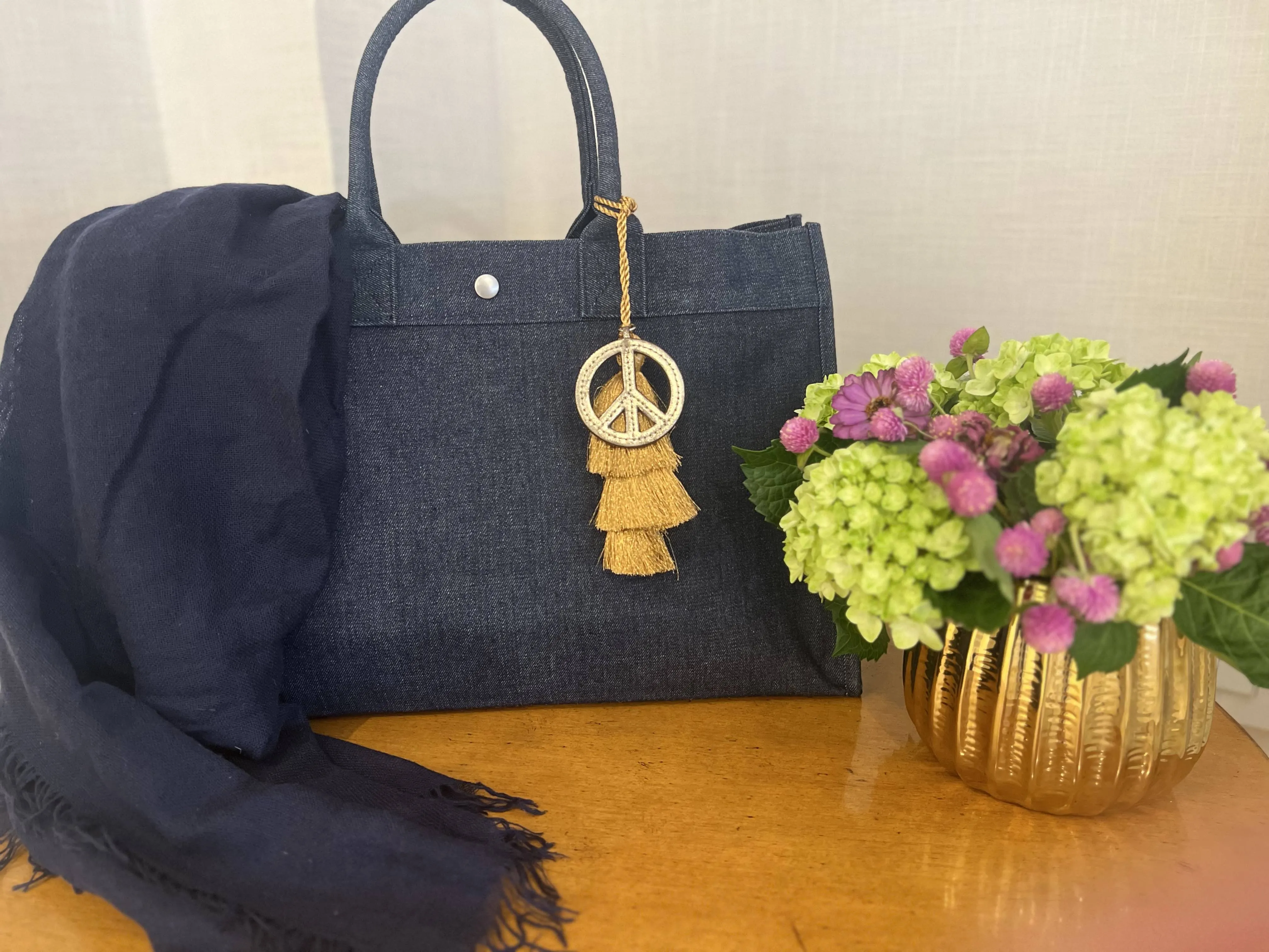 East-West Bag: Denim