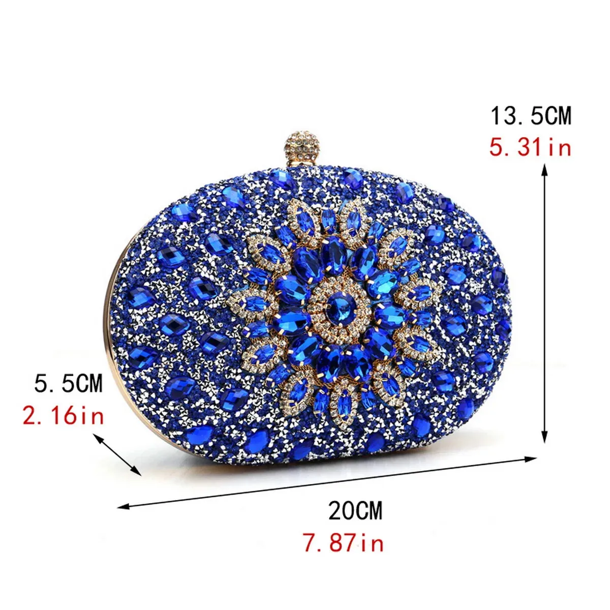 Elegant Flower Rhinestone Clutch - Perfect Evening Bag for Weddings & Proms Christmas Party