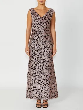 Elisa Musk Cowl Neck Gown