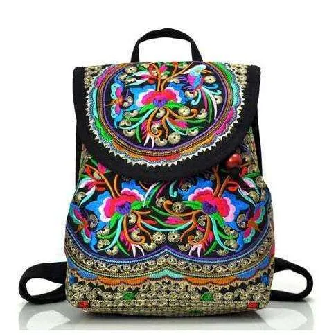 Embroidered Hippie Backpack