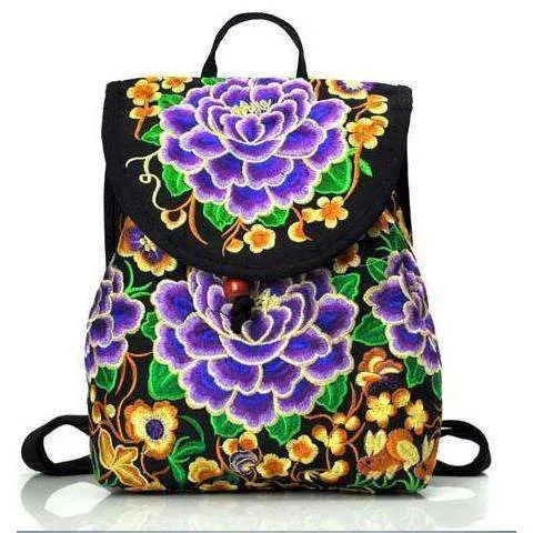 Embroidered Hippie Backpack