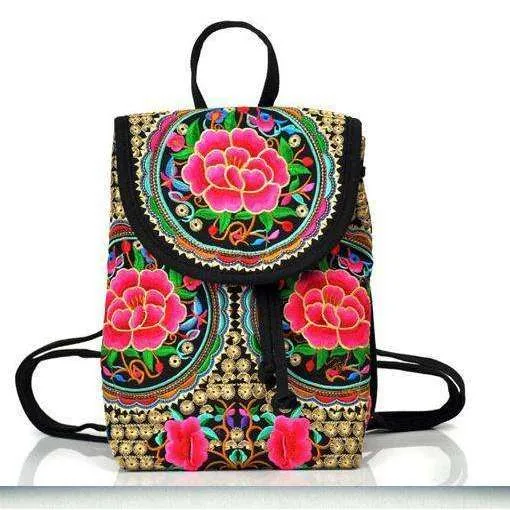 Embroidered Hippie Backpack