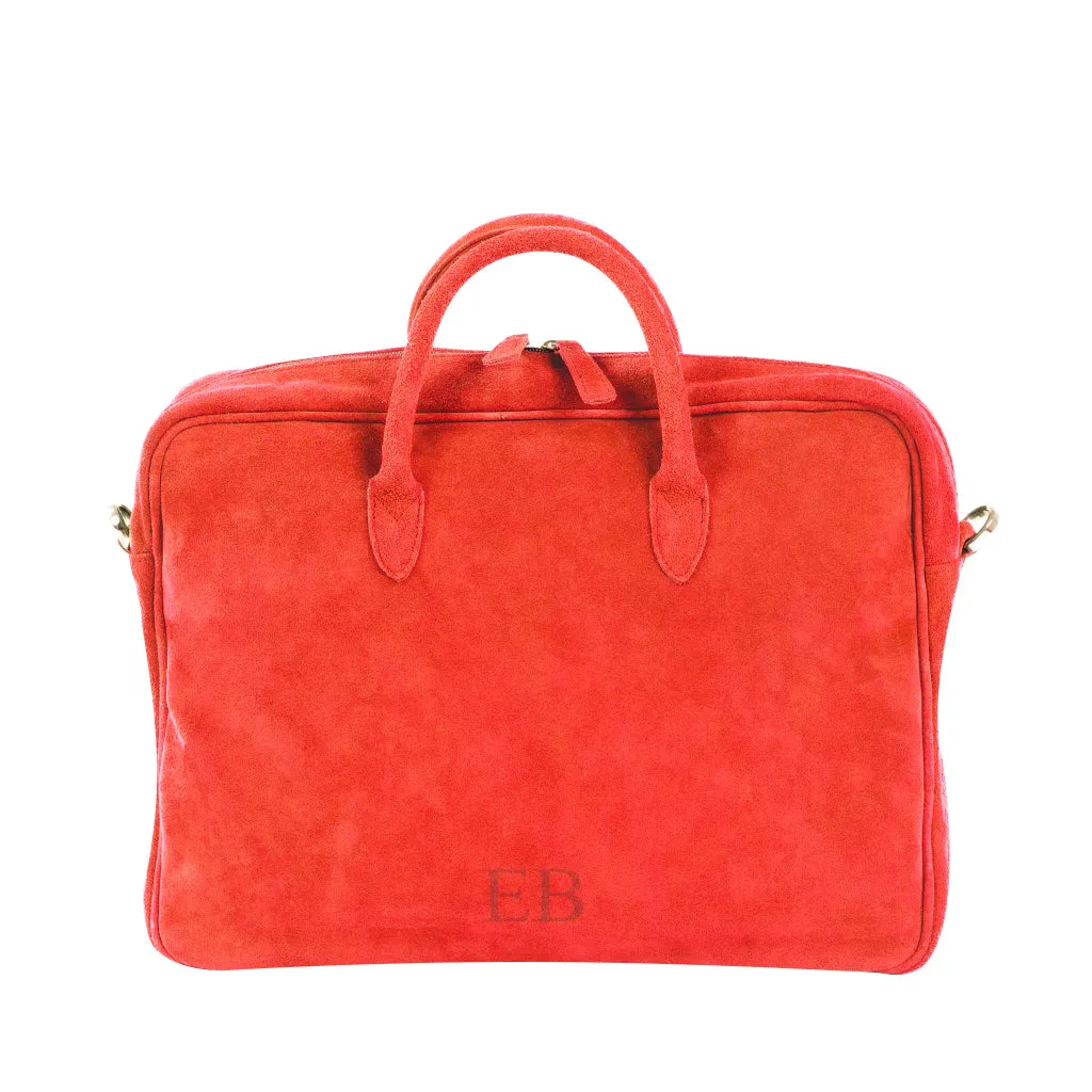 Emmy Boo Suede Executive Briefcase