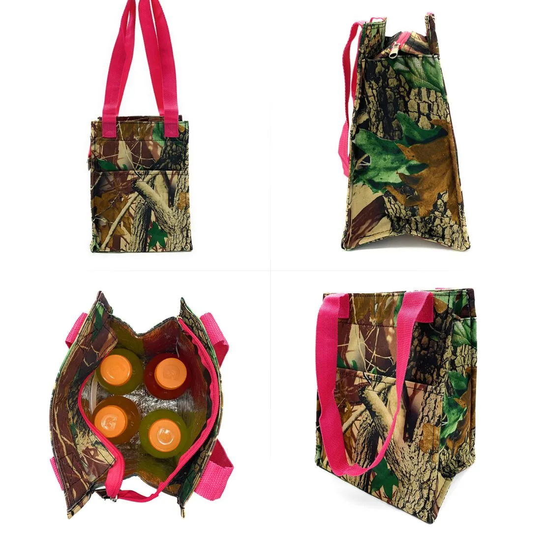 Empire Cove Insulated Lunch Bag Kids Adults Cooler Food Tote Picnic Travel Pink Camo