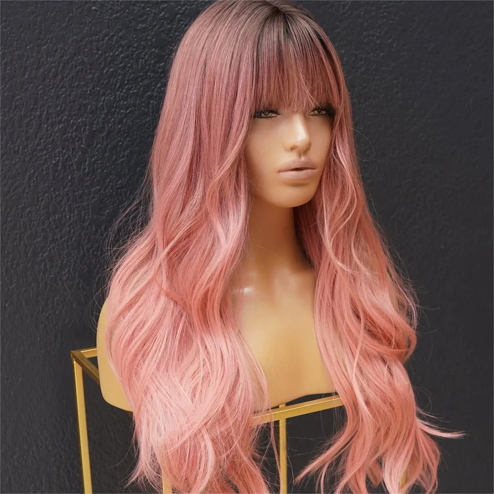 EVA Pink Ombre Fringe Wig