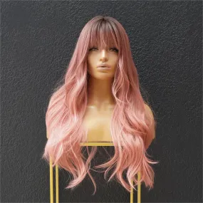 EVA Pink Ombre Fringe Wig