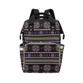 Evening Feather Wheel Multi-Function Diaper Backpack/Diaper Bag