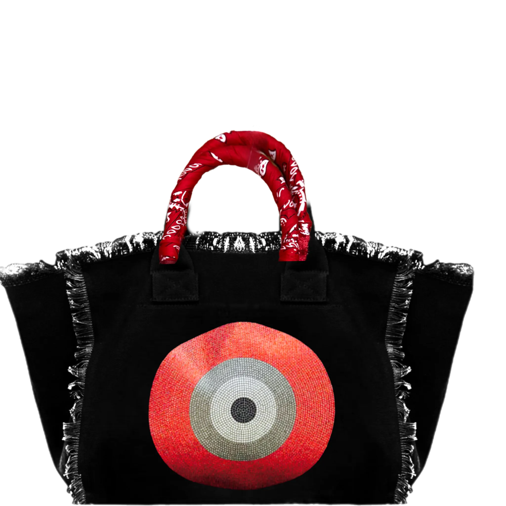 Evil Eye Fringe Canvas Bag