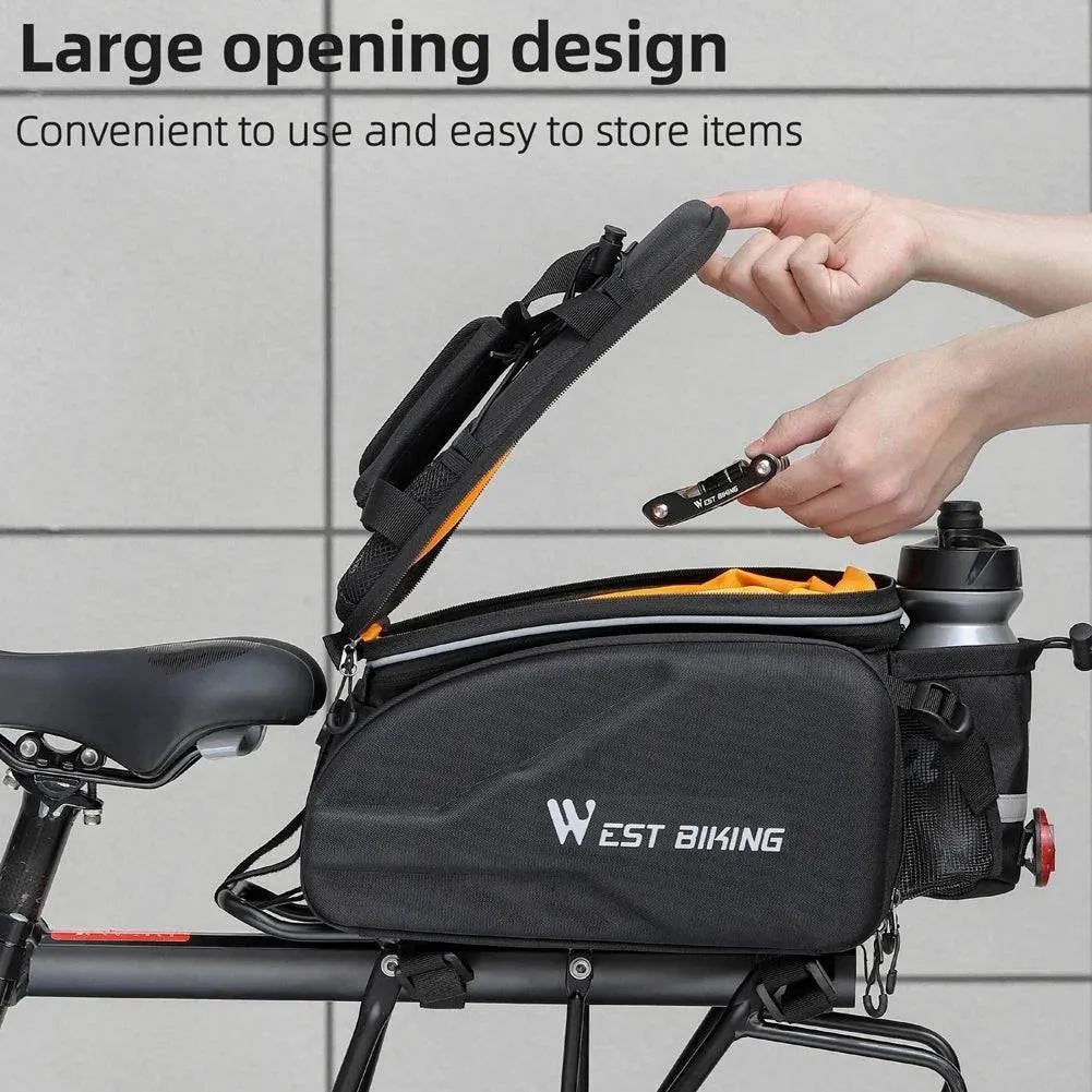 Expandable Large Capacity Bicycle Rear Rack Bag Outdoor TravelPack Portable Handbag Cycling Bike Rearseat Storage Bag