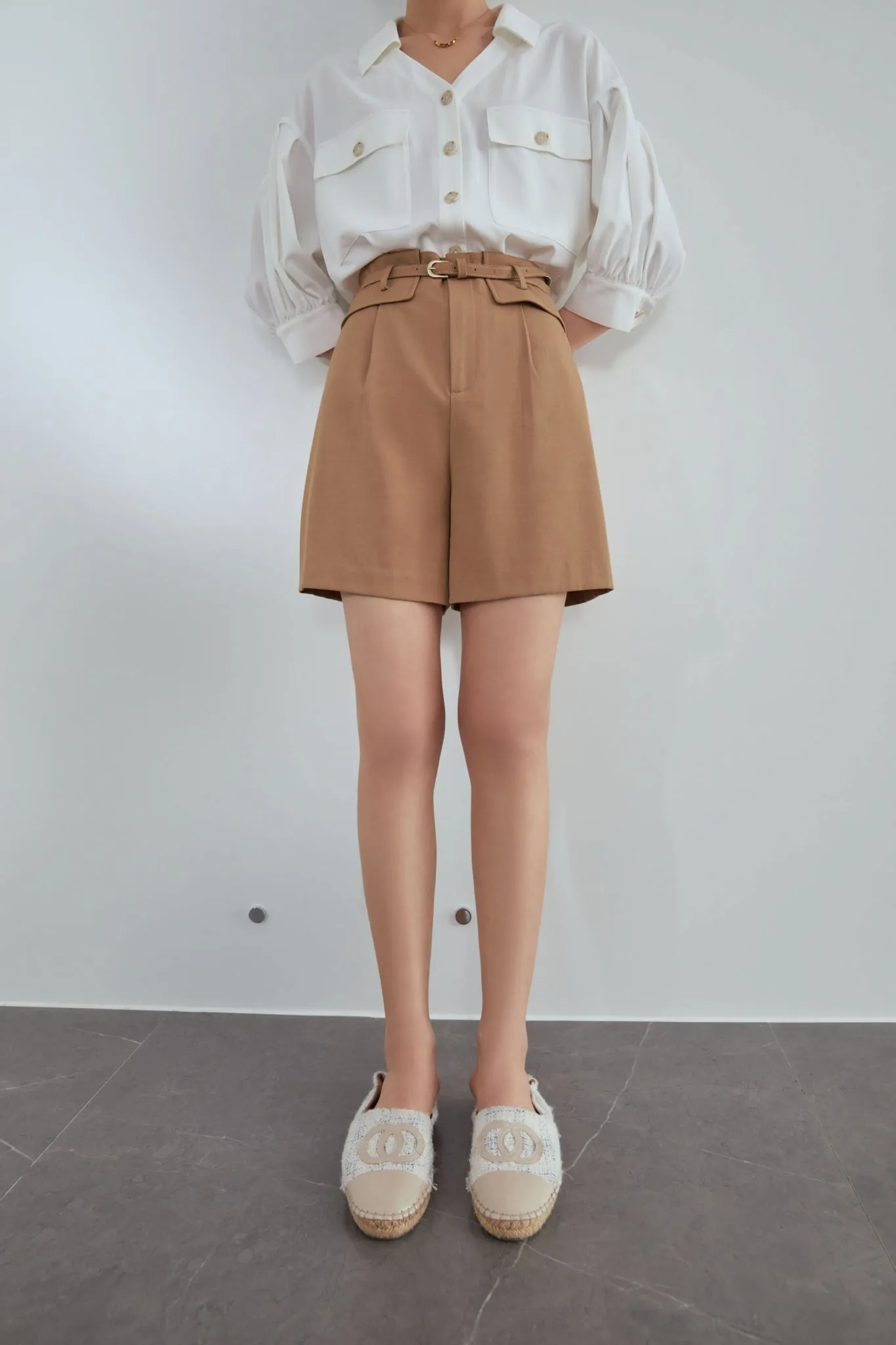 Fansilanen | Heather Brown Middy Shorts