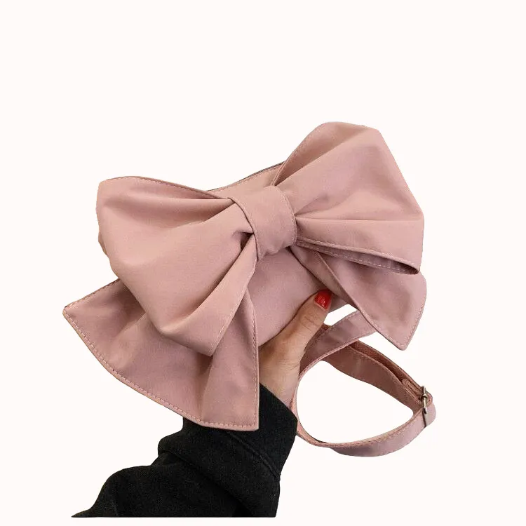 Fashionable Women's Zipper Clutch With Cute Bow