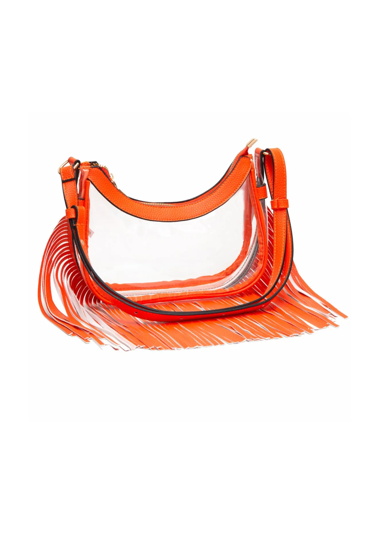 Faux Leather Fringe Tassel Crossbody Bag