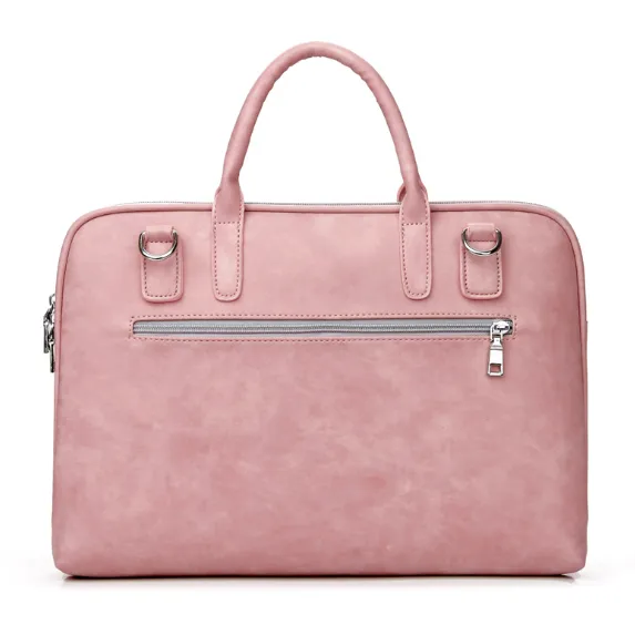 Faux Leather Laptop Bag For Women