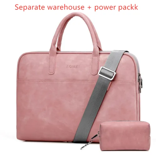 Faux Leather Laptop Bag For Women