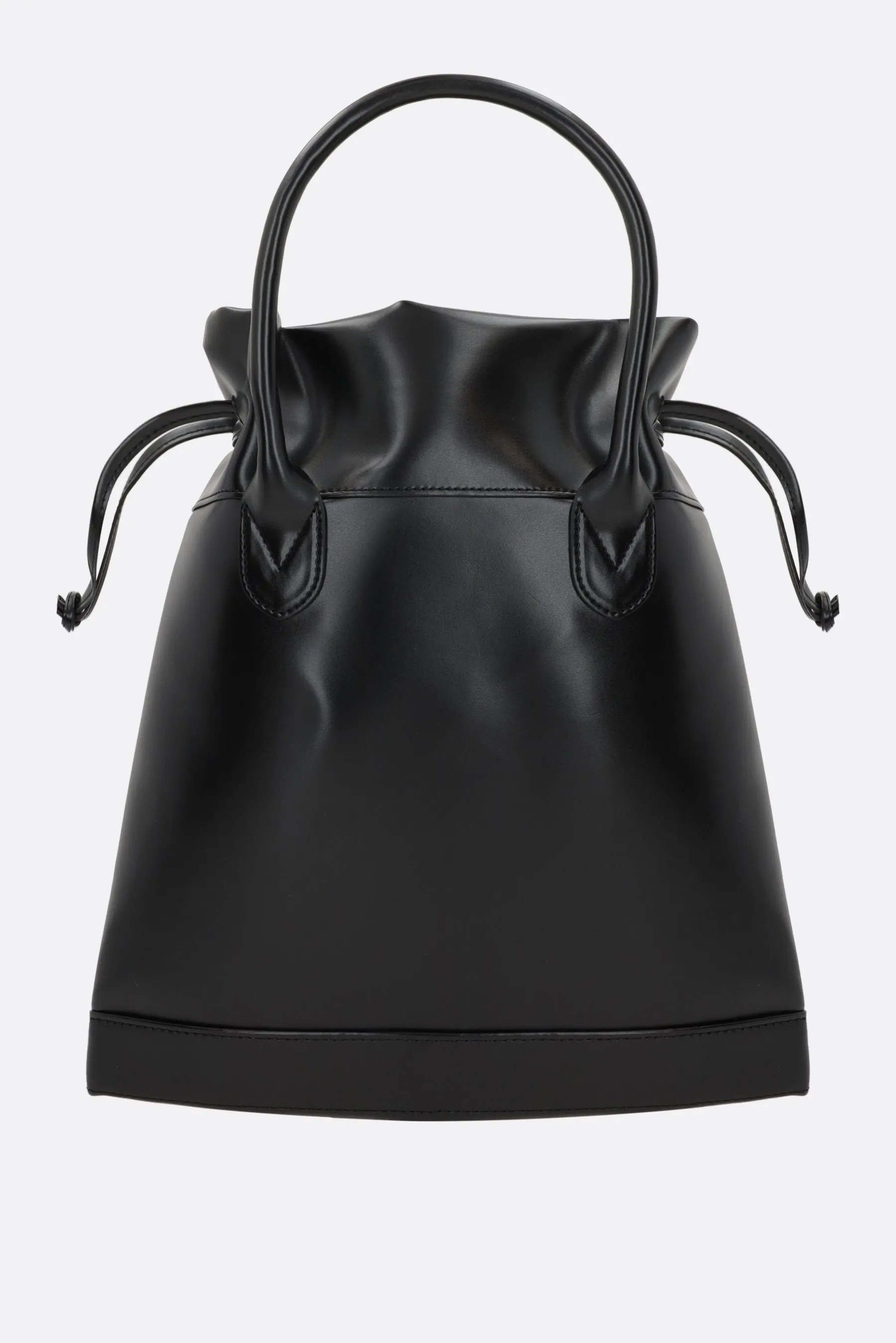 faux leather medium bucket bag