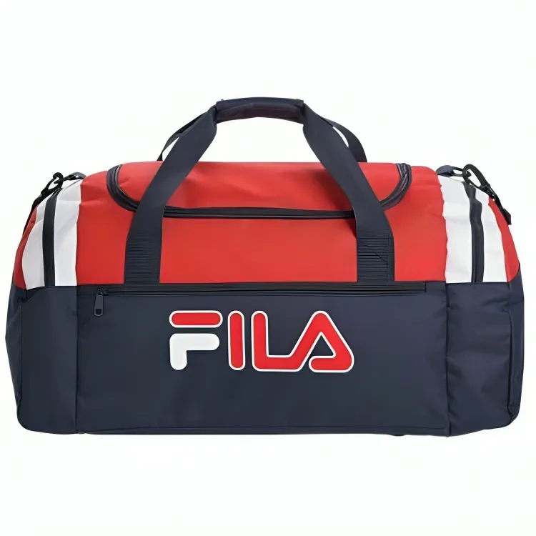 FILA Holdall Unisex Gym Bag Navy/Red.