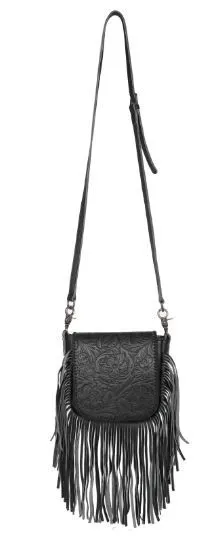 Floral Tooled Leather Crossbody