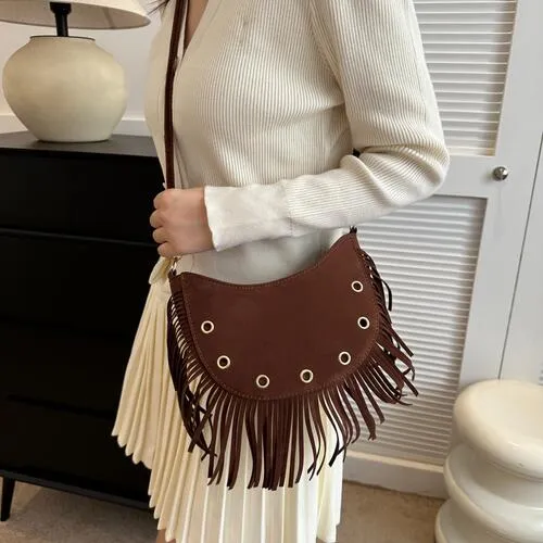 Fringe Detail Crossbody Bag