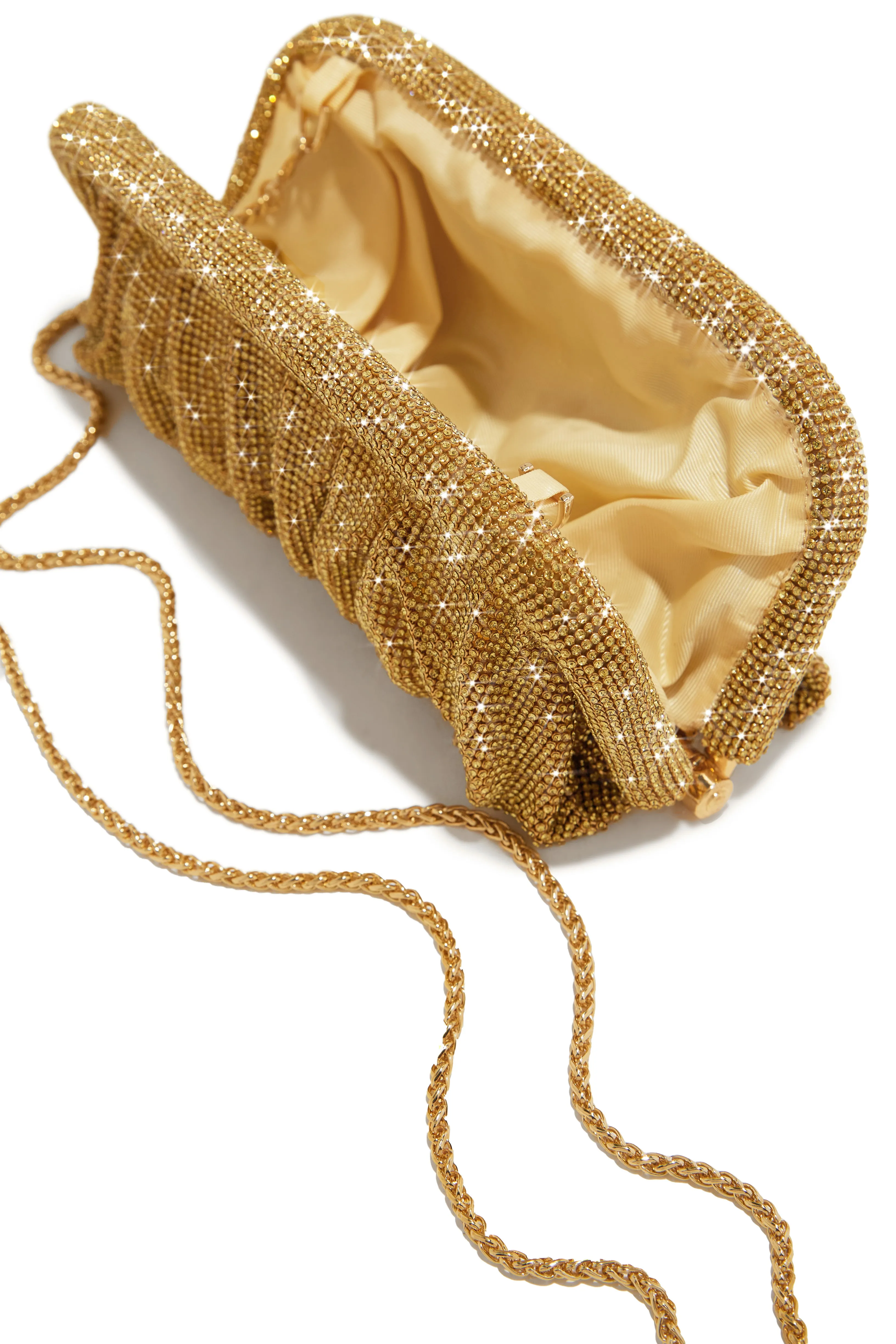 Gala Nights Embellished Clutch Bag - Gold