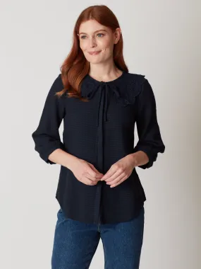 Gale Embroidered Collar Blouse