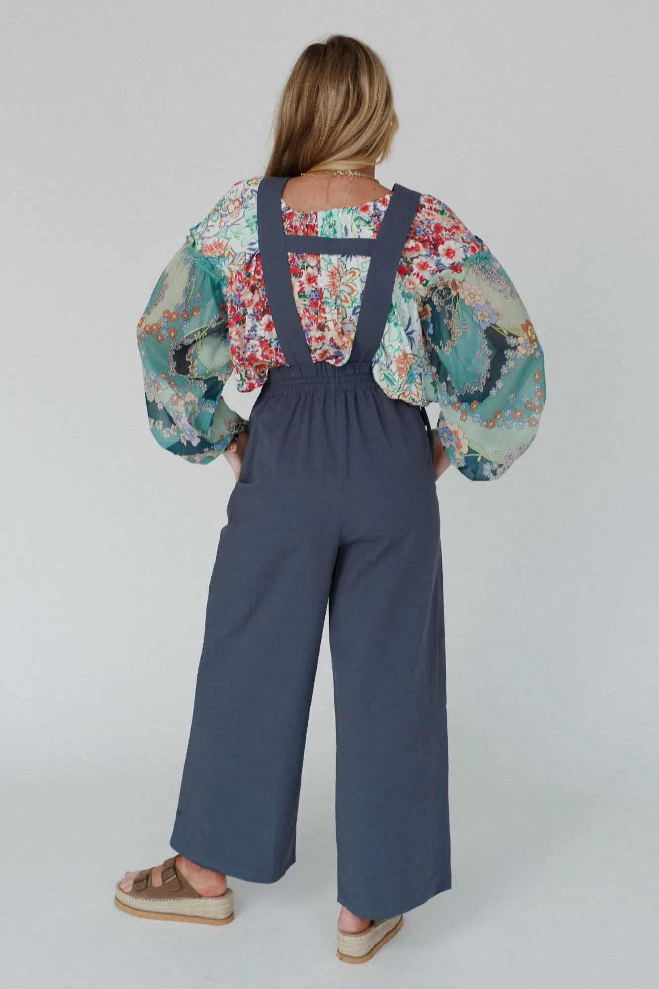 Garland Wide Leg Jumpsuit - Navy