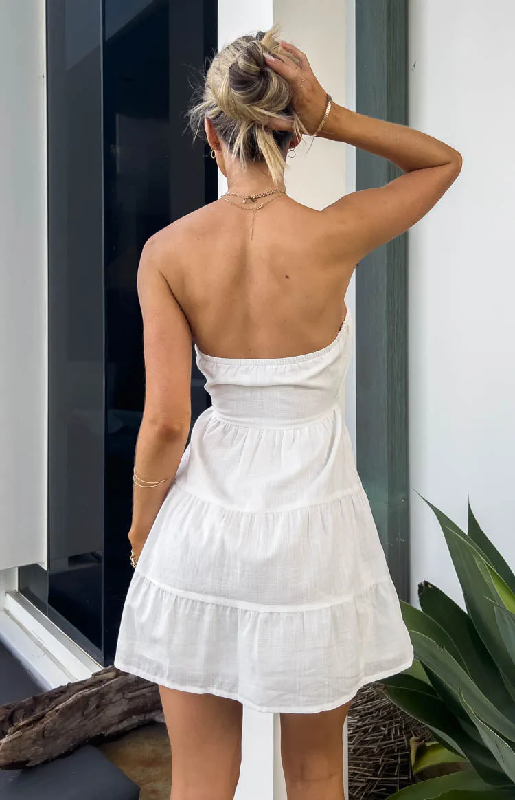 Georgia White Strapless Mini Dress