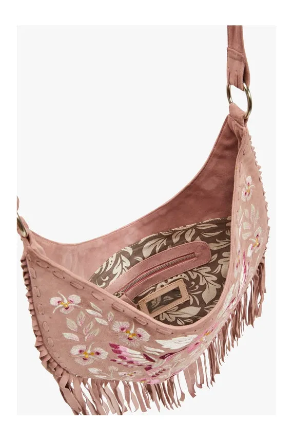 Georgina Embroidery Hobo Shoulder Bag