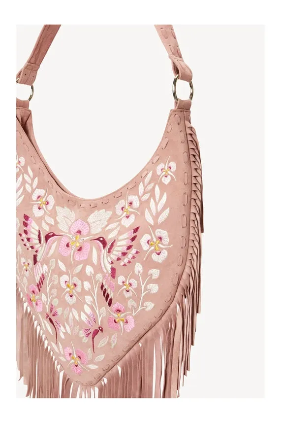 Georgina Embroidery Hobo Shoulder Bag