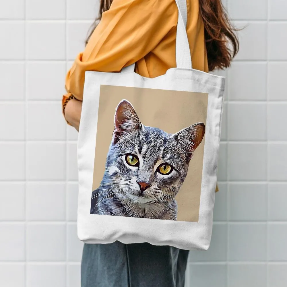 Gift for Mom Personalized Canvas Bags Custom Your Own Canvas Tote Bag Printed Bag