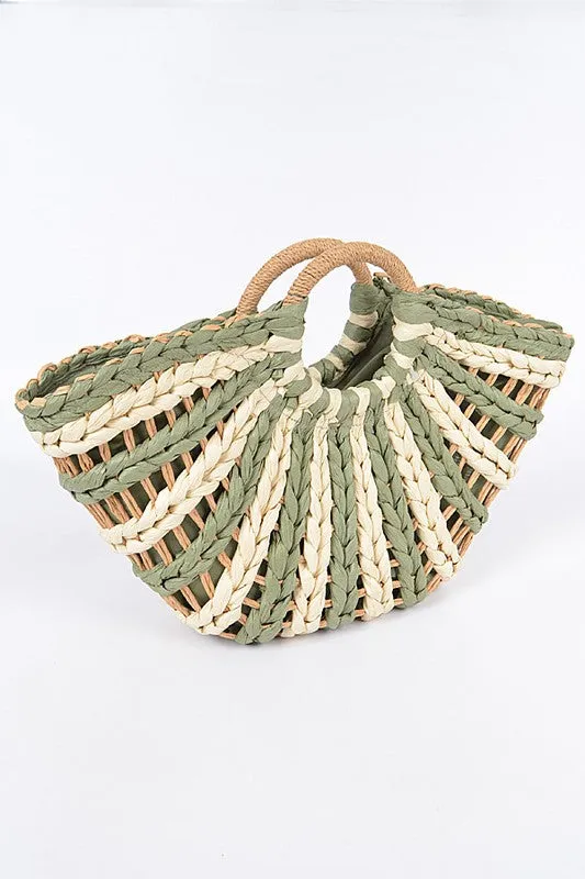 Green Straw Bag