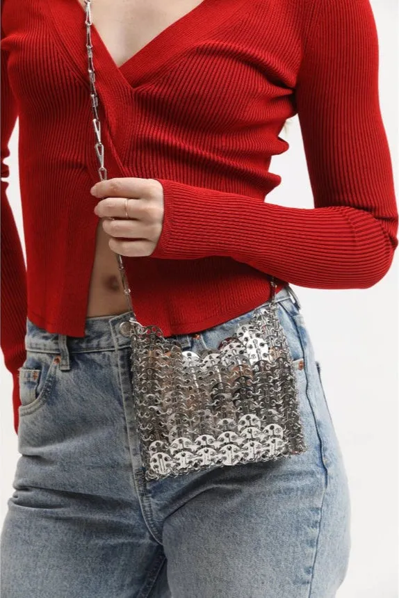 Gwen Silver Chain Bag