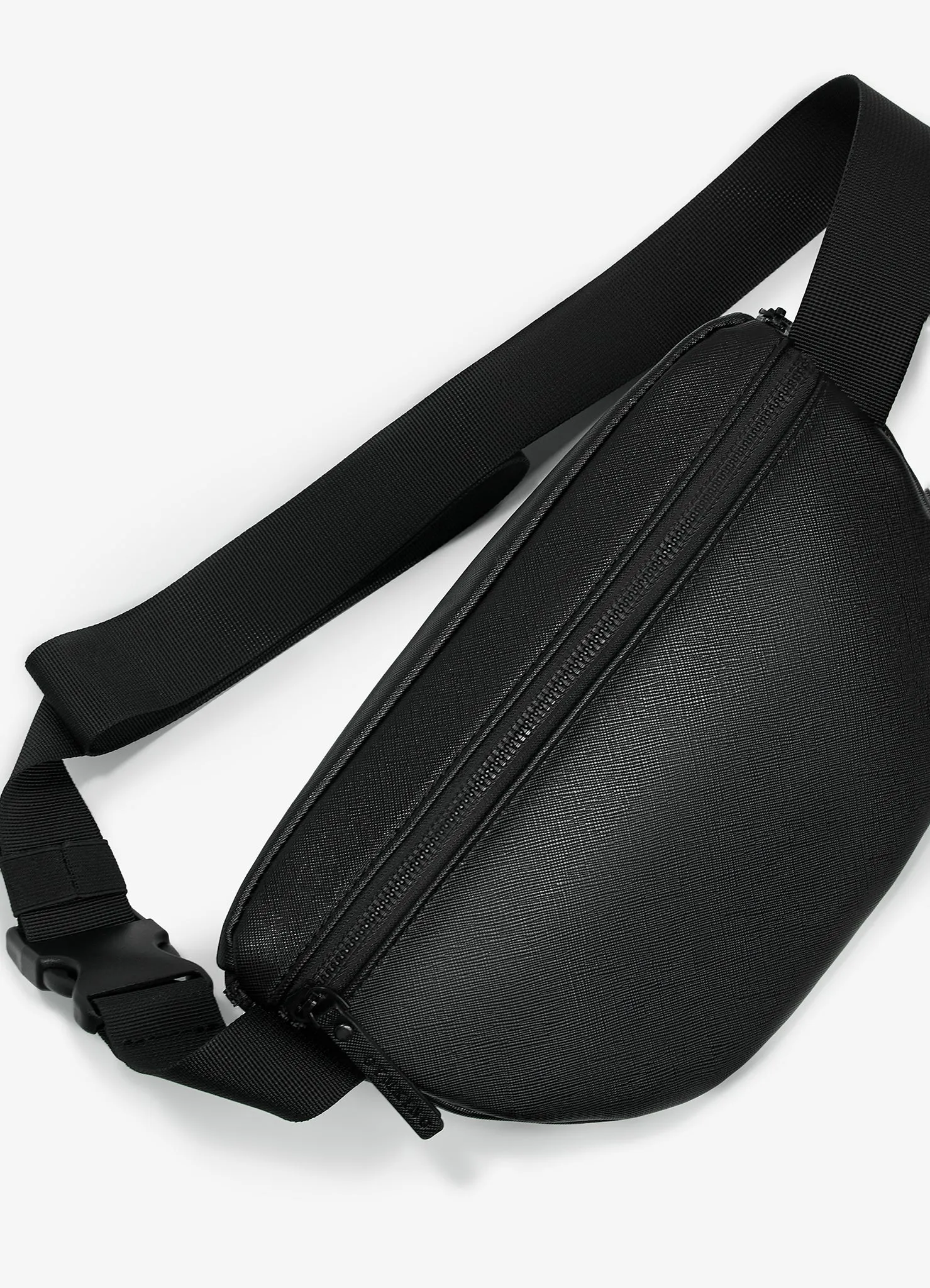 Gym King Faux Leather Bum Bag - Black