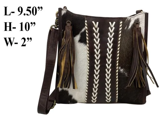 Hair on Cowhide Leather Conceal Carry Crossbody Bag.