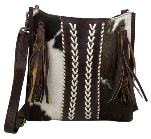 Hair on Cowhide Leather Conceal Carry Crossbody Bag.