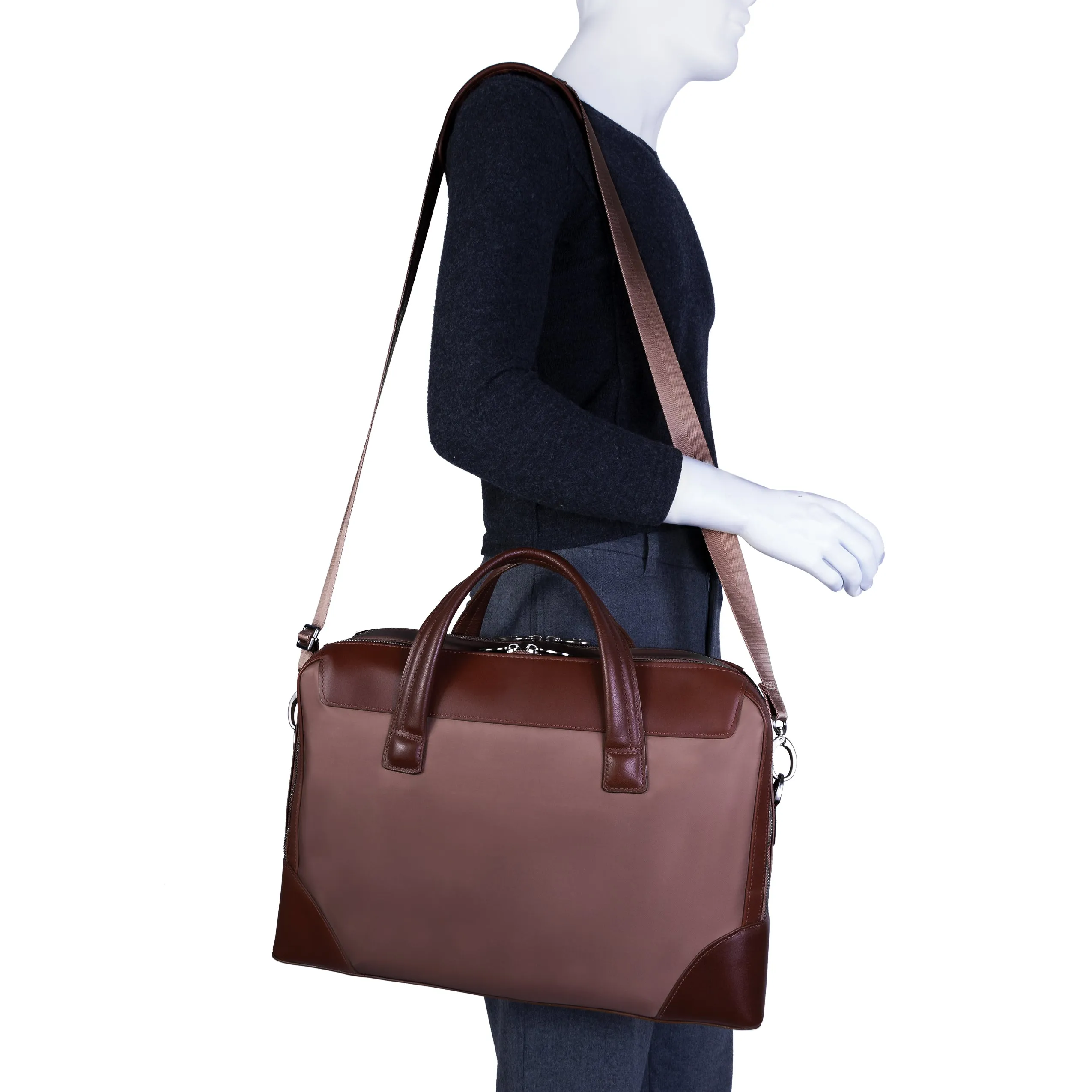 HARPSWELL | 17” Nylon Dual-Compartment Laptop Briefcase